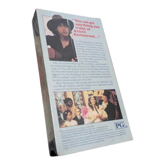 Alices Restaurant VHS 1988 Arlo Guthrie, Pat Quinn Sealed With Watermarks - Picture 2 of 4